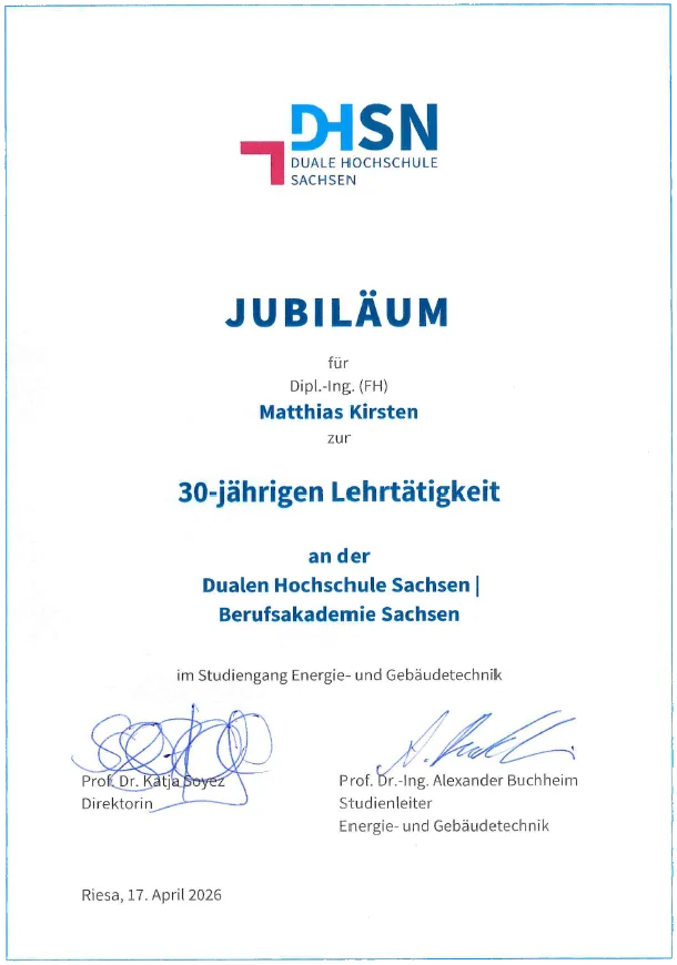 30 Jahre Matthias Kirsten an DHSN Riesa